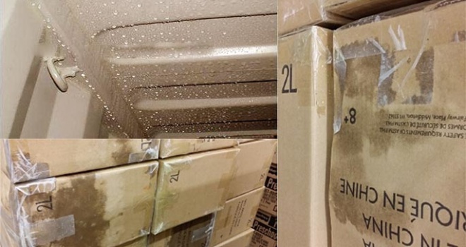 Hiện tượng mưa trong container